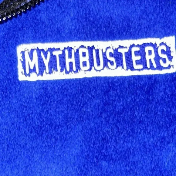VTG MYTHBUSTERS sierra pacific outdoors blue fleece zipper jacket coat Size 2XL - Picture 3 of 11